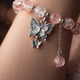 Exquisite Butterfly Charm Pink Dual Beaded Bracelet 💕