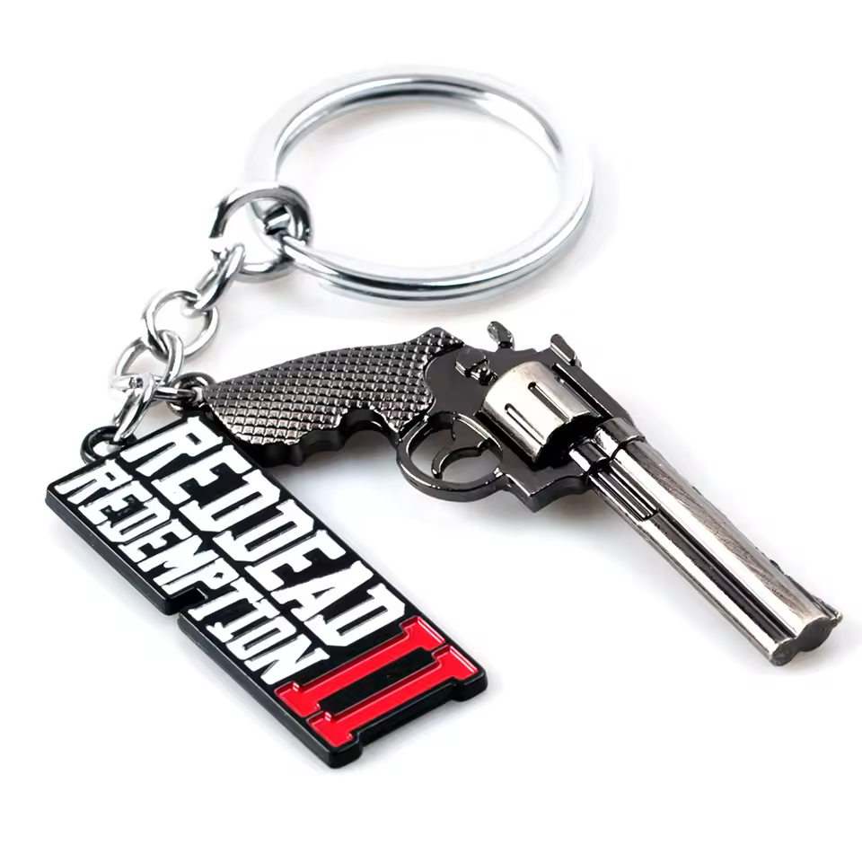 3D Aesthetic Red Dead Redemption II Gun Pedant Keychain