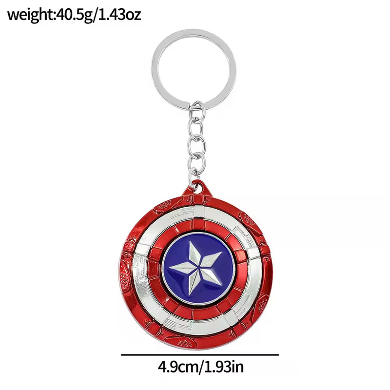 3D Aesthetic Marvel Captain America Shield Keychain