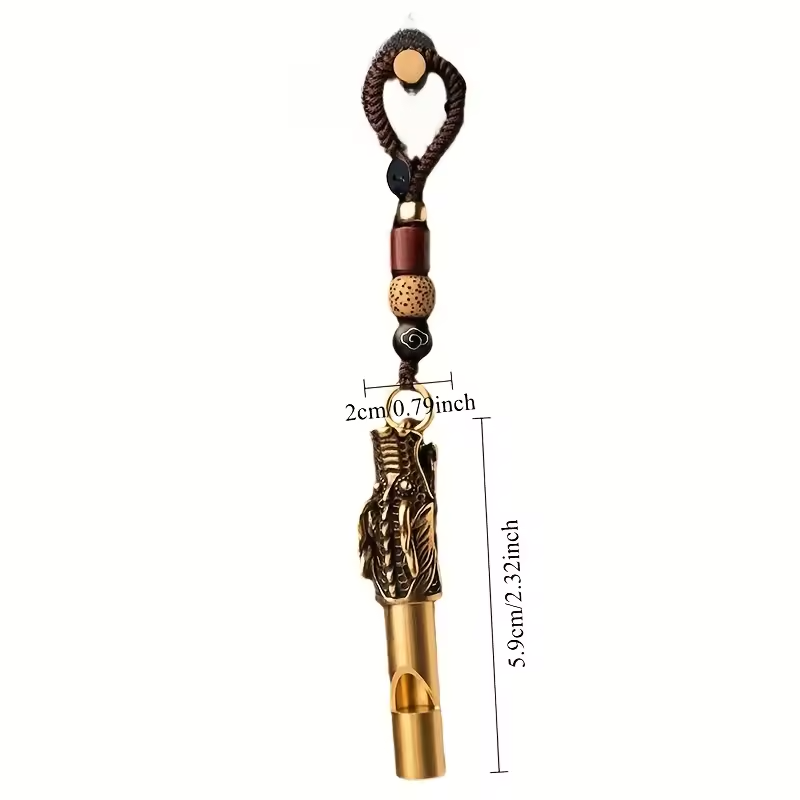 3D Aesthetic Dragon Whistle Keychain