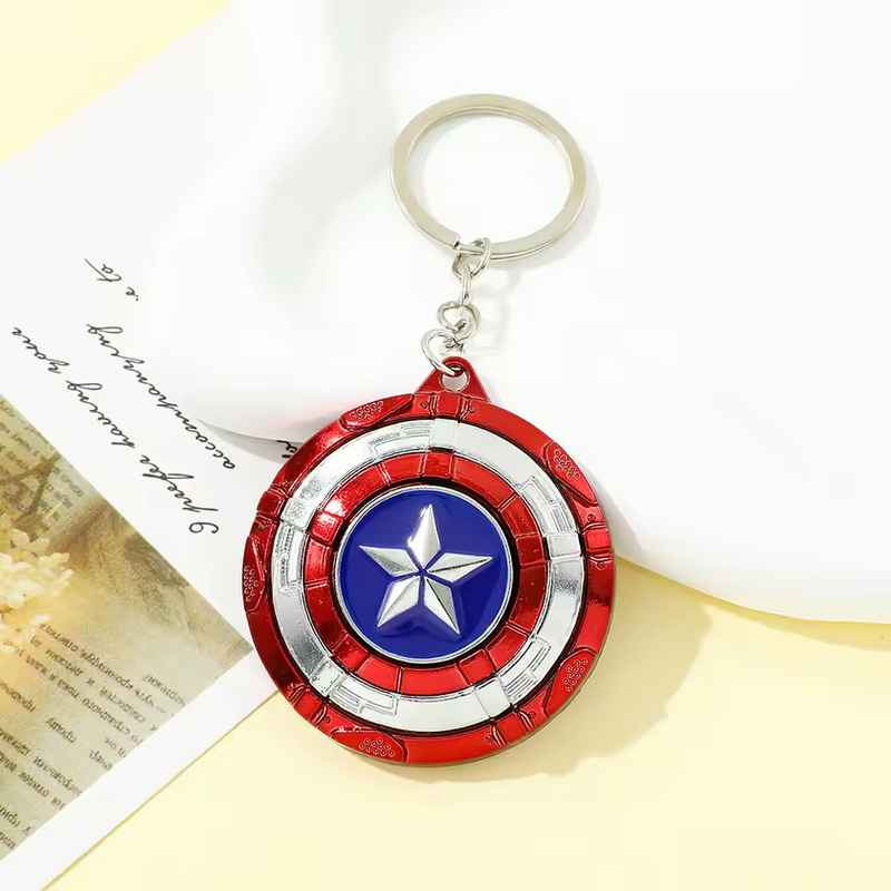 3D Aesthetic Marvel Captain America Shield Keychain