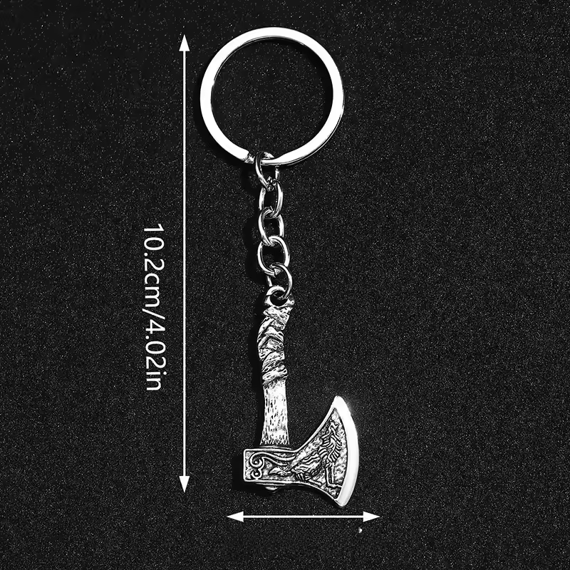 3D Aesthetic Axe Head Shaped Pedant Keychain