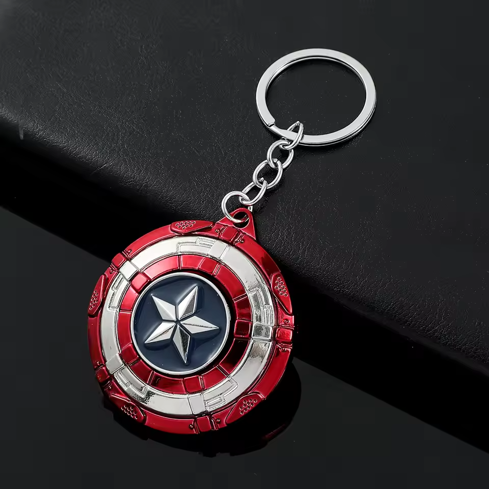 3D Aesthetic Marvel Captain America Shield Keychain