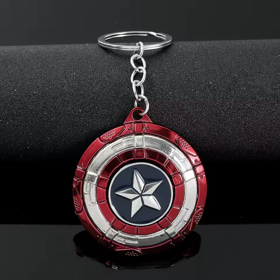 3D Aesthetic Marvel Captain America Shield Keychain