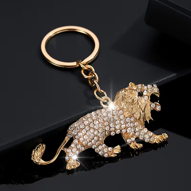 3D Aesthetic Bold Lion-Shaped Pendant Keychain