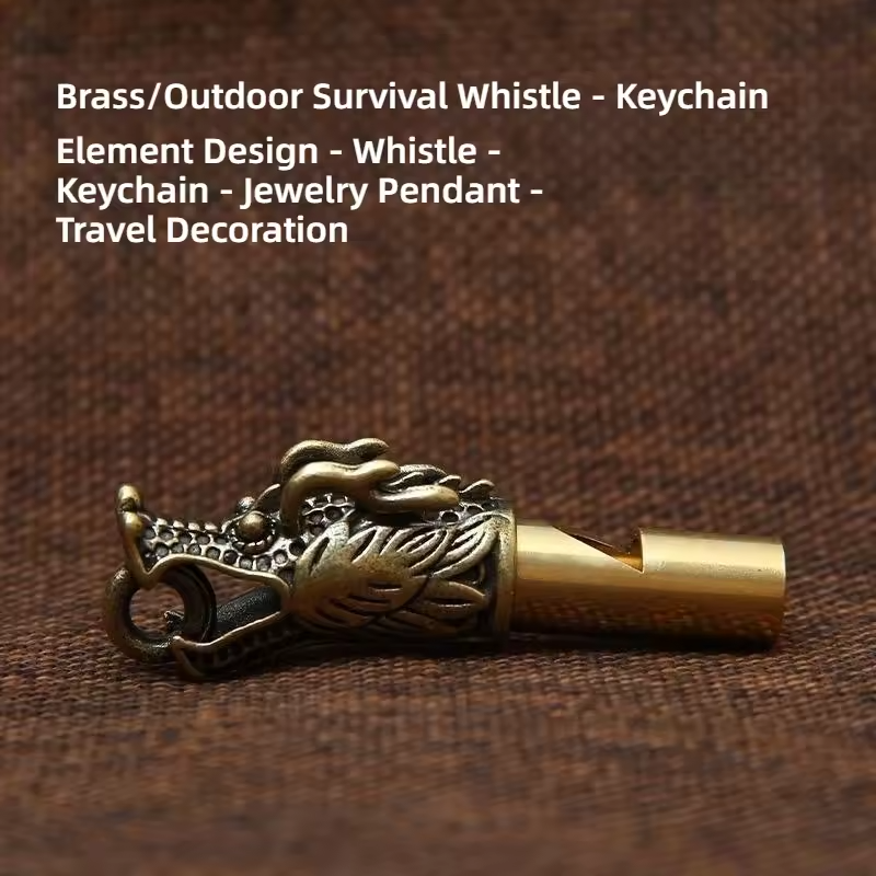 3D Aesthetic Dragon Whistle Keychain